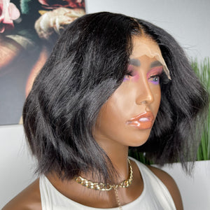 Kinky Straight Lace Closure Bob Unit