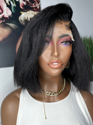 Kinky Straight Lace Closure Bob Unit