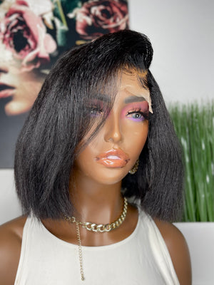 Kinky Straight Lace Closure Bob Unit