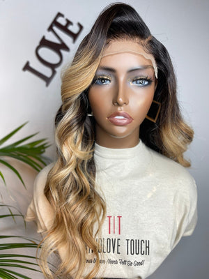Blonde Ombre Body Wave Hair Lace Closure Unit - TaiwoLove Touch