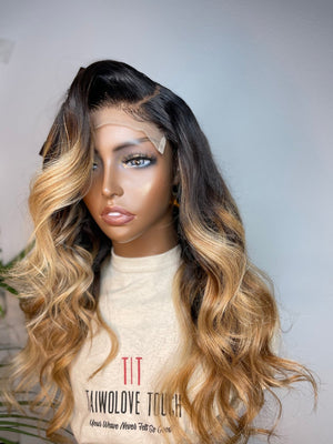 Blonde Ombre Body Wave Hair Lace Closure Unit - TaiwoLove Touch