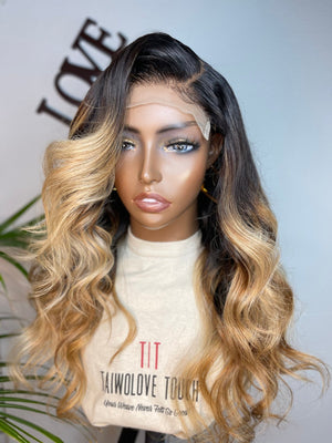 Blonde Ombre Body Wave Hair Lace Closure Unit - TaiwoLove Touch