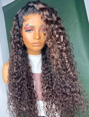 Deep Brown Deep Wave Lace Closure Unit - TaiwoLove Touch