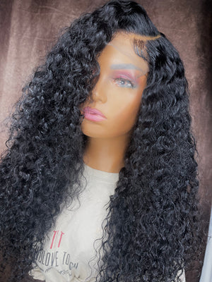 Black Kinky Curly Hair 5x5 Lace Closure Unit