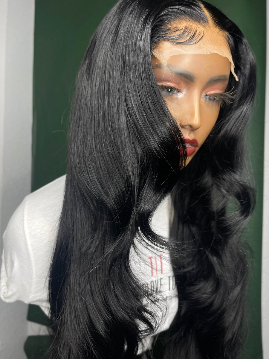 Jet Black Body Wave Hair 5x5 Closure Unit