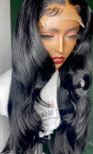 Jet Black Body Wave Hair 5x5 Closure Unit