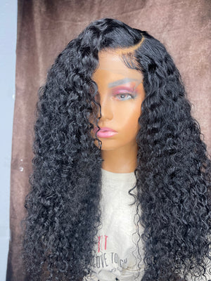 Black Kinky Curly Hair 5x5 Lace Closure Unit